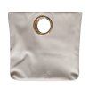 Trendy Metallic and Magnetic Closure Design Women's Tote Bag - Blanc 