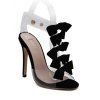 Chic en plastique transparent et sandales Bow design Femmes  's - Noir 38