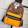 Stylish Paisley Print and Canvas Design Women's Backpack - Jaune 