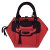 s 'Tote Bag Front Zip élégant et PU cuir design femmes - Rouge 