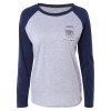 Raglan Sleeve T-Shirt Bouteille Imprimer - Gris 2XL