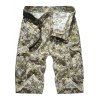 Camouflage Motif poches Shorts design Zipper Fly Straight Leg Men  's - Kaki 36