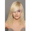 Charme Hétéro Real Cheveux Mi-Side Bang capless perruque pour les femmes - Brun d'Or avec Blonde 