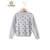 s 'Girl  col rond Elephant Motif Pull - Gris Clair CHILD-5