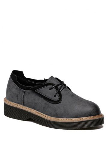 Stylish Tie Up and Splicing Design Women's Platform Shoes