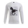 Col rond 3D Hores Knurling Sweatshirt - Blanc XL