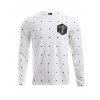 Dot T-shirt de motif géométrique - Blanc XL