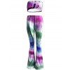 Mode bretelles top et Trumpet Pants Set pour les femmes - multicolore 3XL