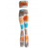 Colorisées Tube rembourré Top et pantalon taille haute Set pour les femmes - multicolore 3XL