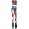 Tube Casual Top Tie Dye et pantalon ensemble pour les femmes - multicolore 3XL