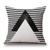 Creative Motif noir et blanc à rayures Géométrie Taie Sofa - Blanc et Noir 