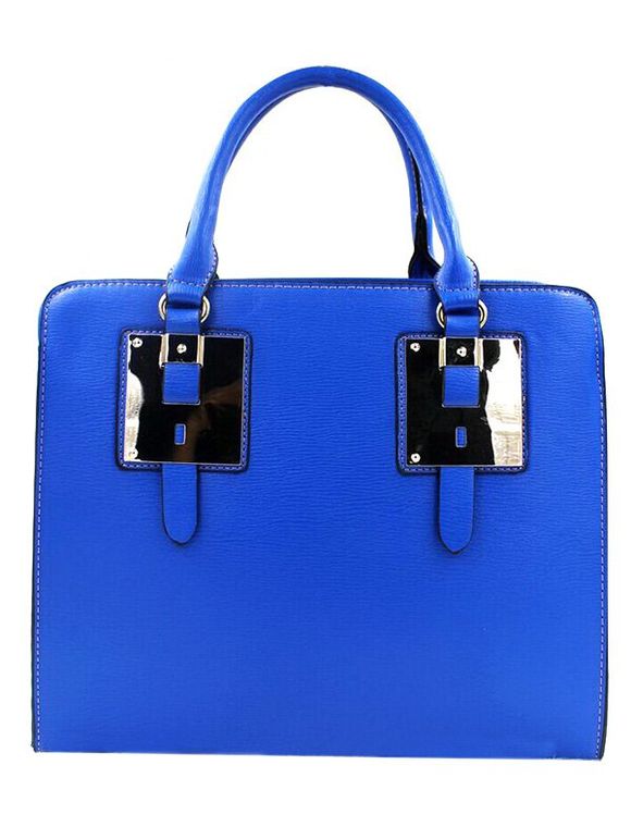 Métal élégant et Strap Conception Femmes  's sac fourre-tout - Bleu 