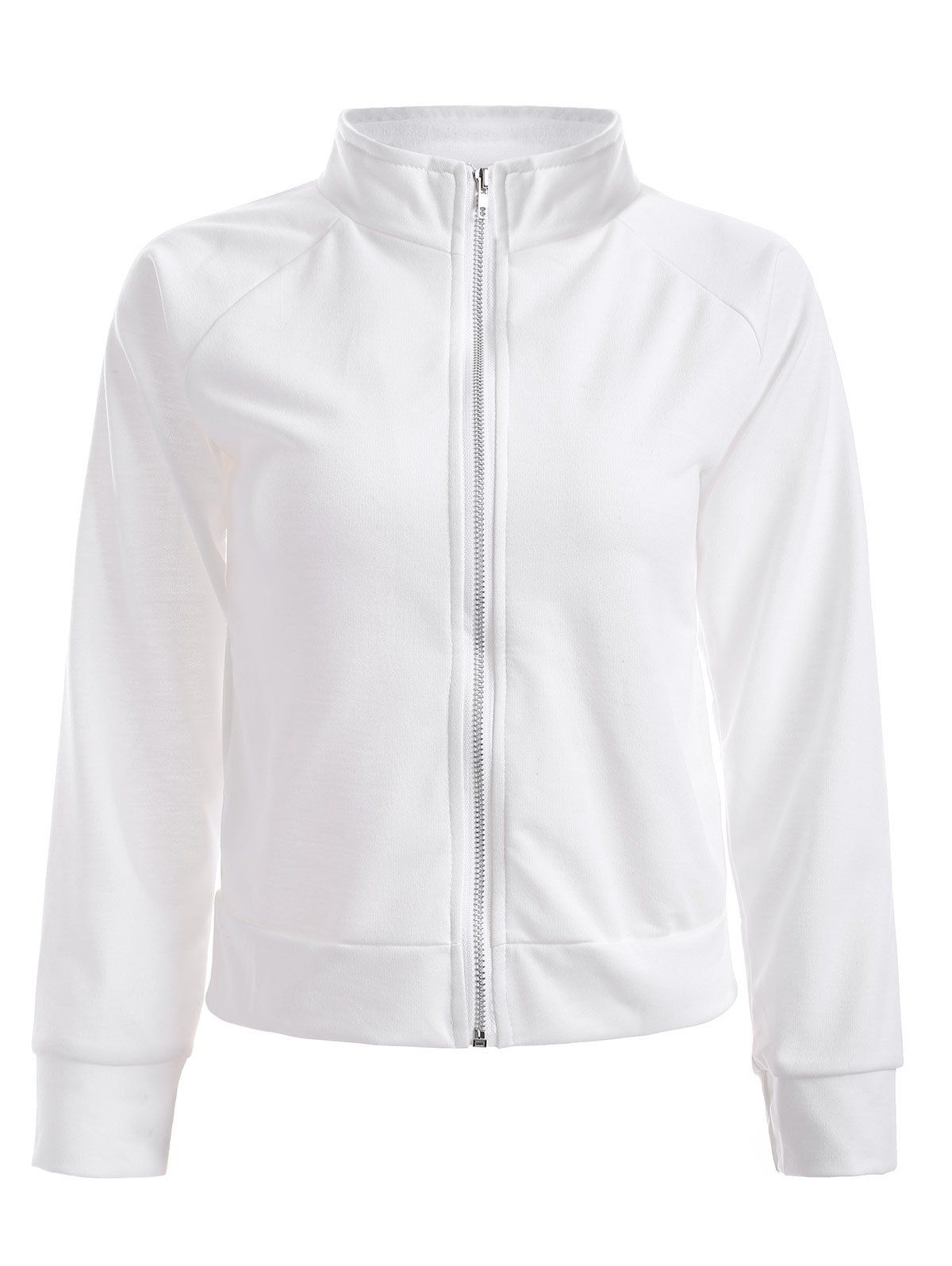 

Zip Up Heart Print Jacket, White