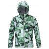 Refreshing 3D Print Hooded Long Sleeves Green Jacket For Men - Vert 2XL