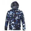 Novelty Paint Splash Design Hooded Long Sleeves Jacket For Men - Bleu profond 2XL