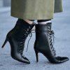 Trendy Lace-Up et pointu design Femmes  's Boots - Noir 38