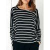 Striped lâche T-Shirt Femme simple  's - Rayure XL