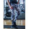 Dotées Pattern Camouflage Quick-Dry taille élastique Hommes  's Gym Pants - Gris S
