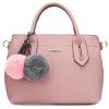 Trendy Metal and Solid Colour Design Women's Tote Bag - Rose 