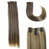 Extension de Cheveux Lisse Synthétique Droite Longue pour Femme - multicolore 