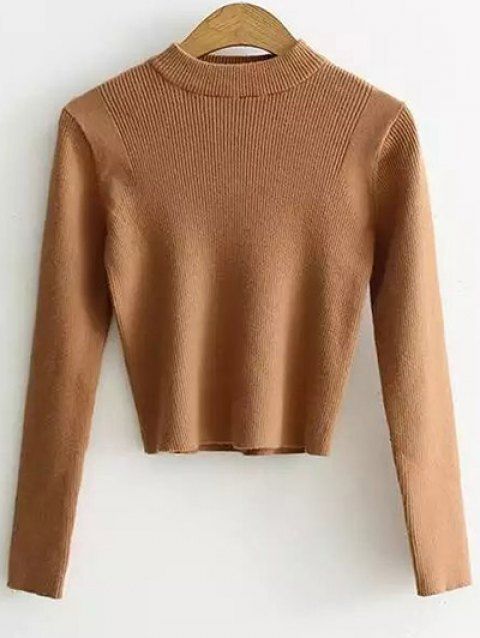 High Neck Cropped Sweater