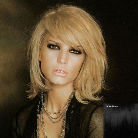 17 Off 2019 Exquisite Short Fluffy Human Hair Straight Side