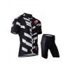 Active Black Shorts + Color Block Bike Jerseys Twinset For Men - Noir 3XL