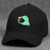Street Fashion Cartoon Lizard broderie Hip Hop Noir Baseball Hat - Noir 