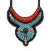 Retro Ribbon Faux Turquoise Beads Collier Faux pour les femmes - Turquoise 