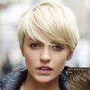Faddish court Pixie Cut 100 pour cent des femmes de l  'Cheveux Straight Side Bang perruque - 6/613 Brown Foncé avec Gris 