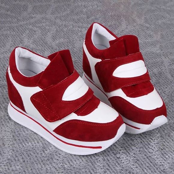 Trendy Color Block et Design Platform Femmes  's Chaussures - Rouge 39