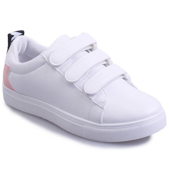 Casual PU Leather and Letter Pattern Design Women's Athletic Shoes - Rose et Blanc 39