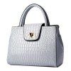 Fashion Twist-Lock  Women's Tote Bag - Bleu gris 