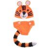 Vêtements de Photographie de Crochet de Fil en Forme de Tigre Réglés pour le Bébé - Orange 