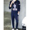 Imprimer col rond 3D Main Plus Size manches longues hommes d  'Sport Suit (Sweatshirt + pantalon) - Bleu profond M