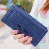 Trendy Couleur Solide et Zipper design Femmes  's Wallet - Bleu profond 
