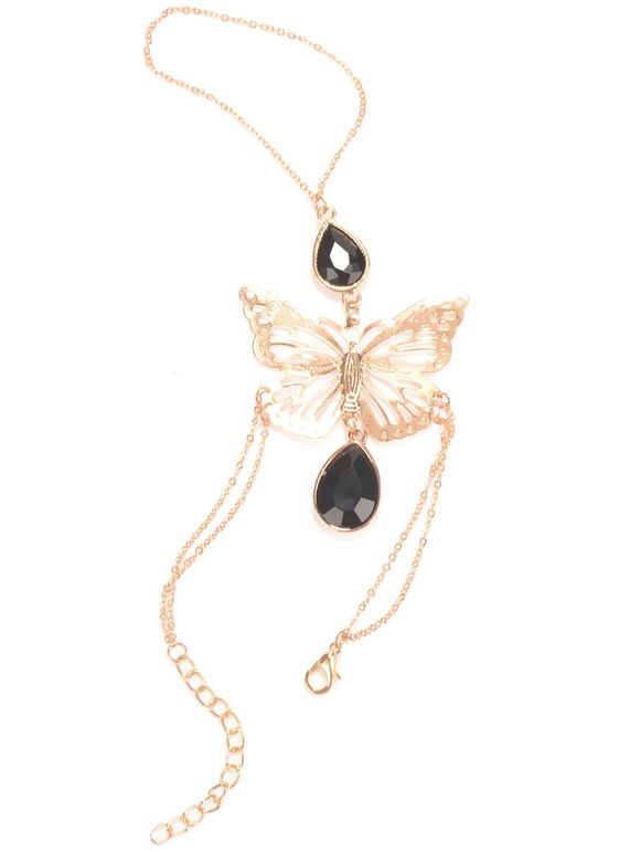Bracelet Papillon de Charme Avec Bague - d'or 