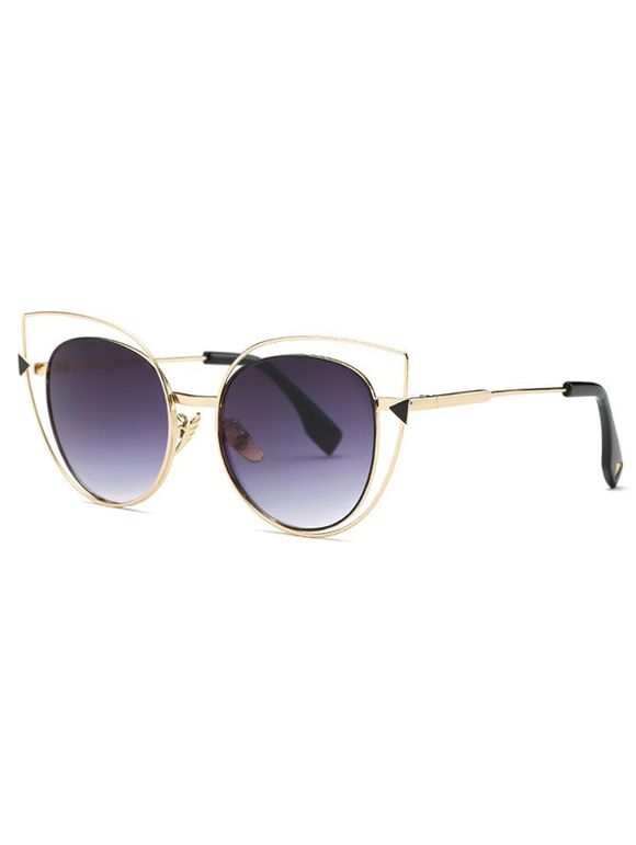 lunettes de soleil aux yeux de chat pointus style plein air pour femme - Violet Foncé 