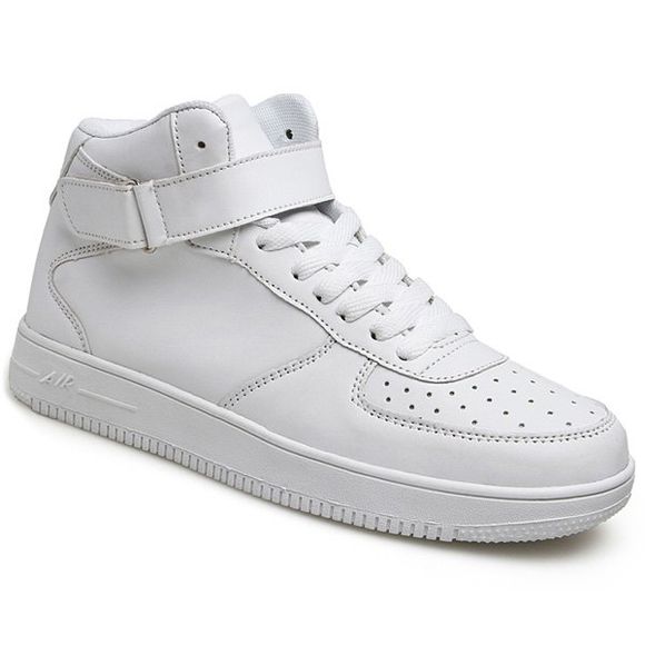 Chaussures de Sport pour Hommes Haut à la Mode et Conception en Cuir PU - Blanc 43