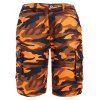 Camo Imprimer Jambe droite Zipper Fly poches Shorts d 'Design Hommes - Orange XL