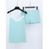 Surdimensionné Lace Splicing Two Piece Loungewear - Vert Menthe 3XL