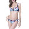 s 'Bikini Set Trendy Spaghetti Strap imprimé floral Push Up Femmes - Bleu M