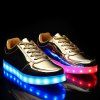 Lumières élégantes Led Luminous et Metal Color Design Men's Casual Shoes - d'or 40