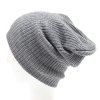 Stylish Hot Sale Simple Winter Outdoor Warm Knitted Beanie - Gris 