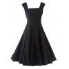 [41% OFF] 2021 Empire Waist Tea Length Skater Prom Party Dress In BLACK ...