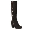 Stylish Rivet and Chunky Heel Design Women's Mid-Calf Boots - Noir 43