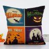 Un design élégant Combinaison Halloween Night Plaid Pillow Case - multicolore 