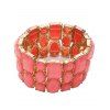Trendy géométrique résine élastique Faux Gem Bracelet pour les femmes - Orange Rose 