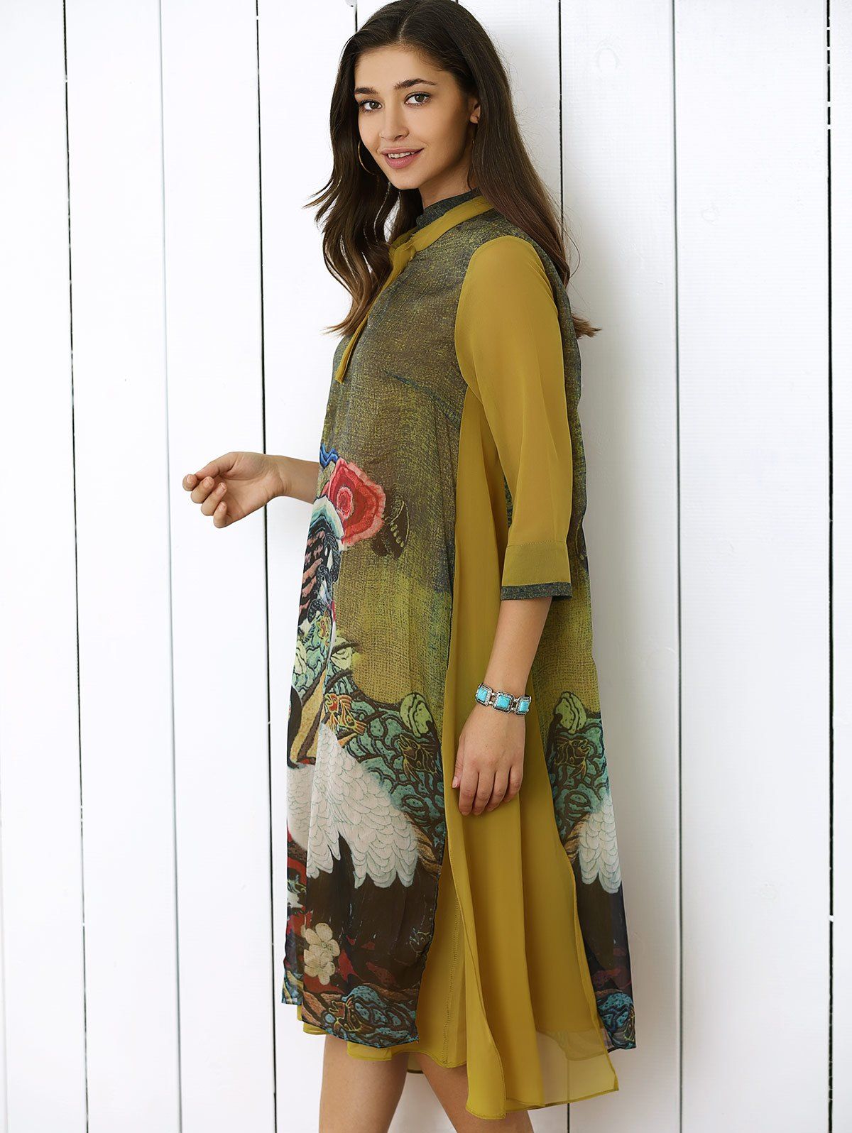 plus size midi smock dress