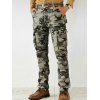Plus Size Camouflage Imprimer Zipper Fly poches Pantalon design Cargo - Gris Clair 32